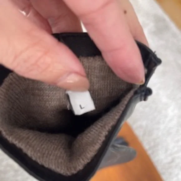 Coach Black Leather Gloves - L - Picture 2 of 5